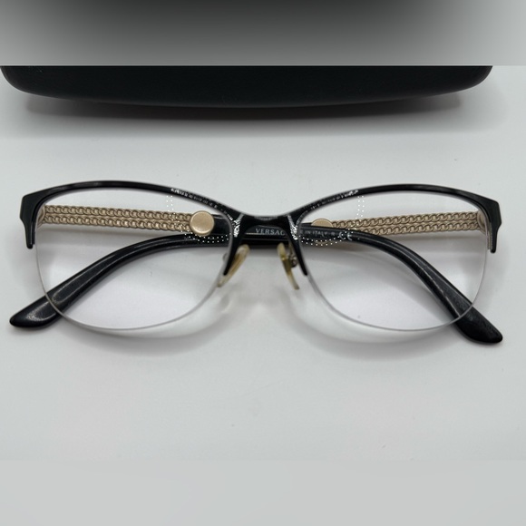 Versace Prescription Glasses VE Mod1228 1291 black/pale gold frames/frame only - Picture 3 of 12
